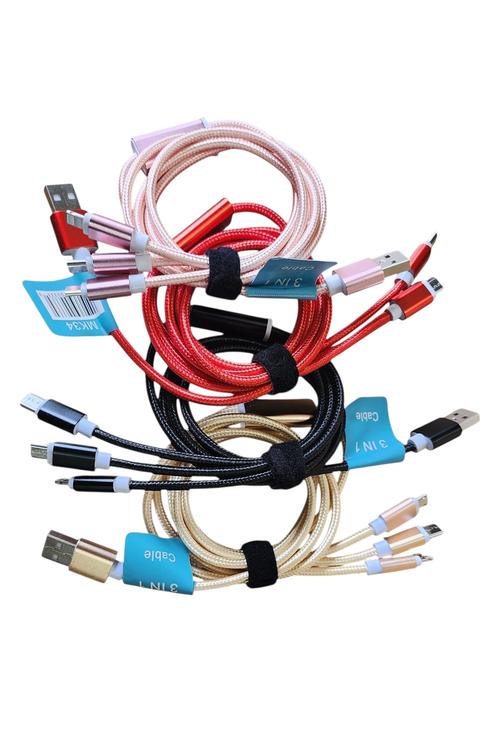 Fabric 3 in 1 Cable MK34